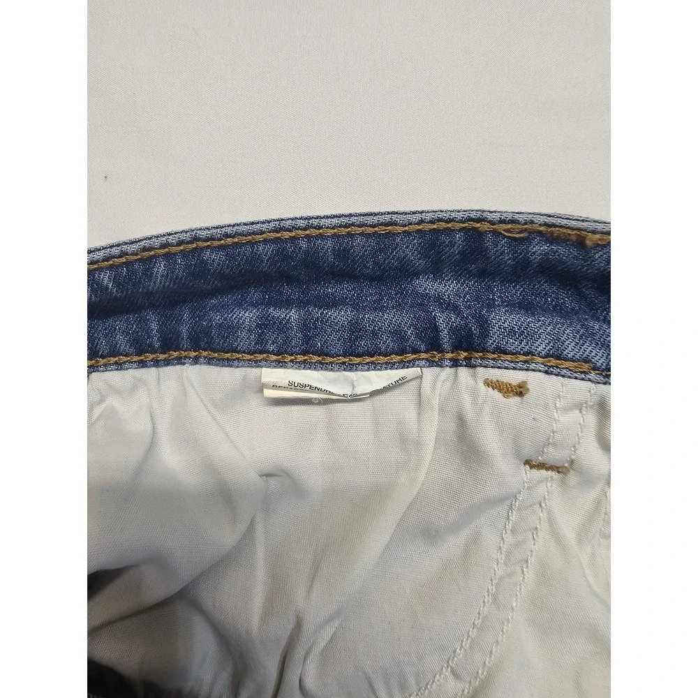 Lee Womens Medium Wash Straight Leg Jeans Side Slit Hem Blue‎ Denim Size 12